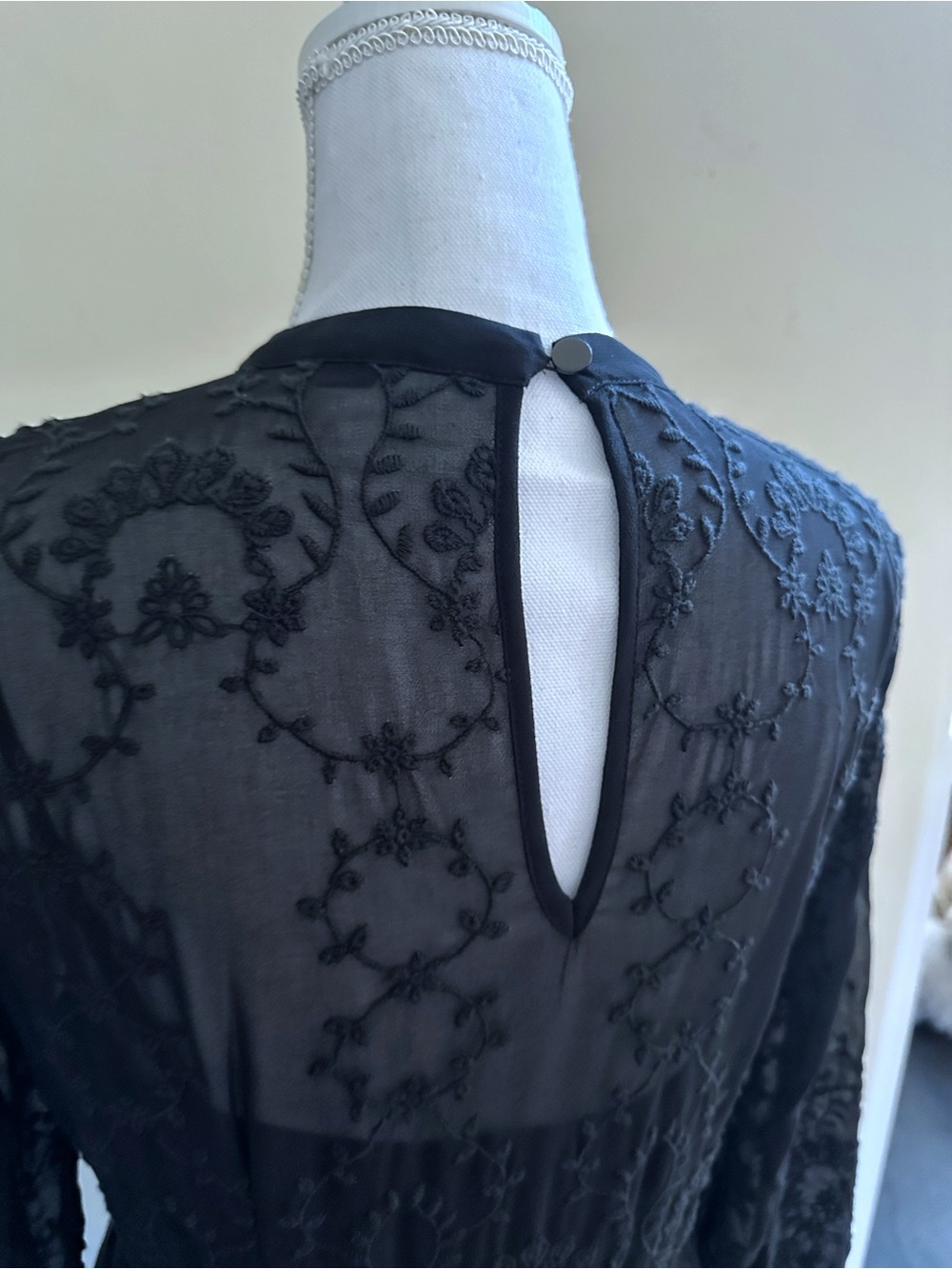J.Crew Embroidered Sheer Midi Dress – Size 6 New without tags - Picture 5 of 7